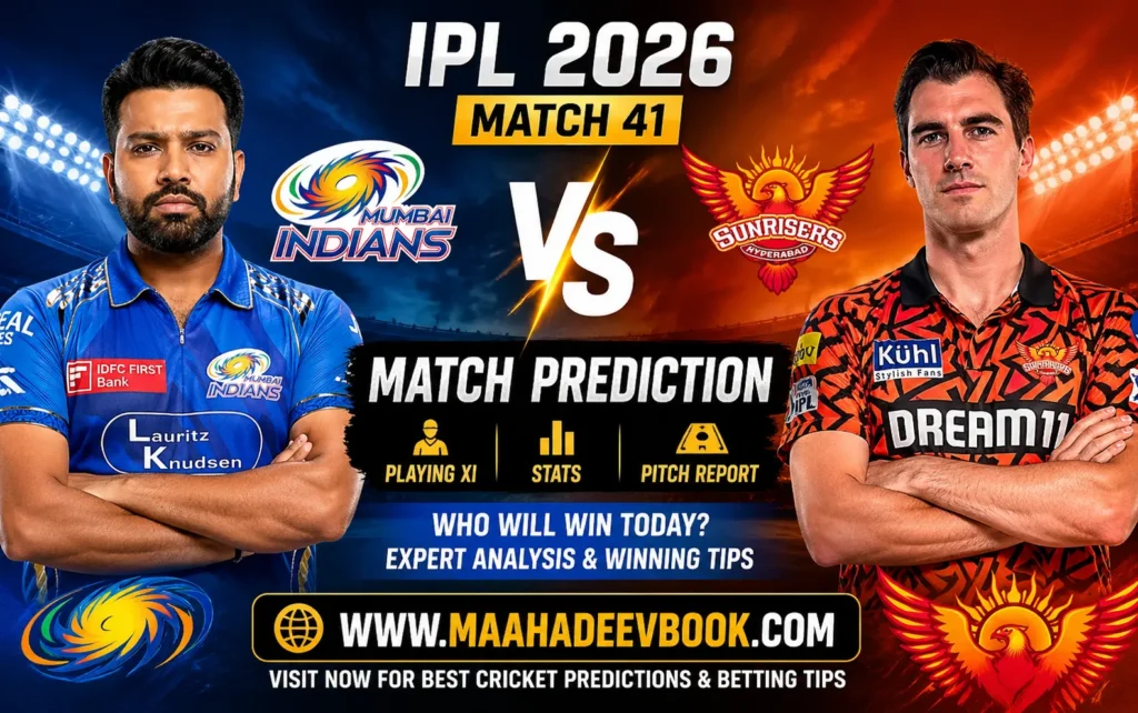 MI vs SRH Prediction IPL 2026 Mahadev Book Login & Winning Tips