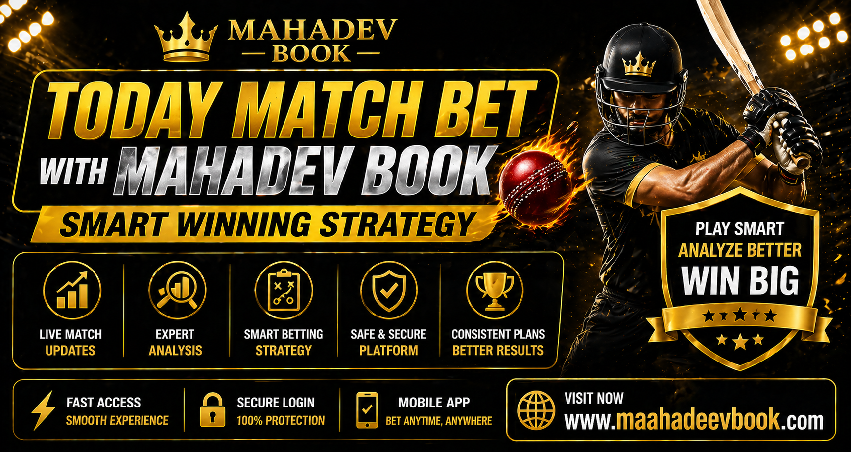 Read more about the article Today Match Bet with Mahadev Book: Smart Winning Strategy