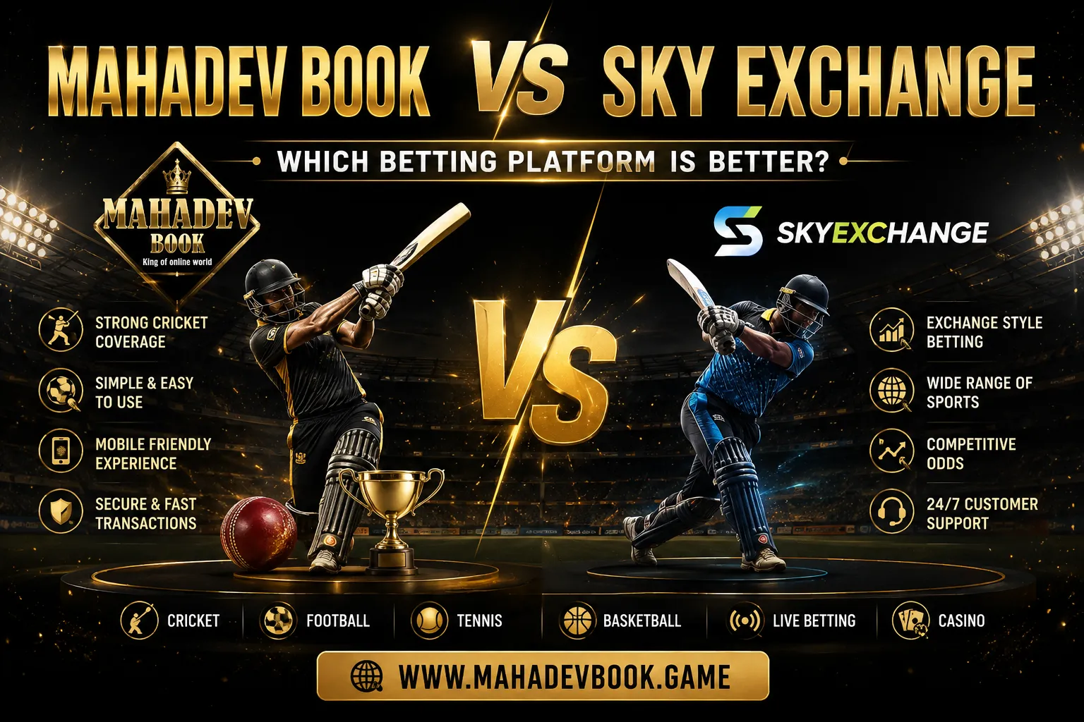Read more about the article Mahadev Book vs Sky Exchange: Which Online Betting Platform Is Better?